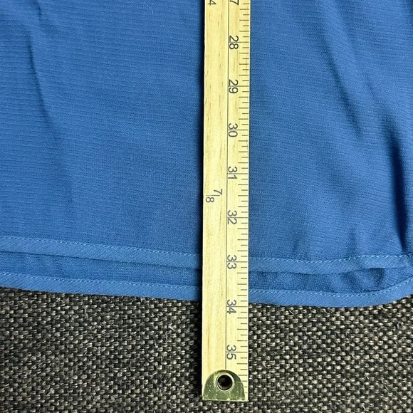 Maje Dress Blue Realiste Crape Shift Dress Size Small - Picture 3 of 16